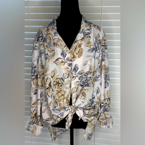 Alfred Dunner Floral Button-Up Blouse | Size 20 | - Picture 3 of 7